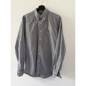 Antigua UCF Knights Long Sleeve Button Down Shirt Mens Medium Black Gingham